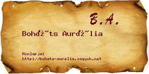 Boháts Aurélia névjegykártya